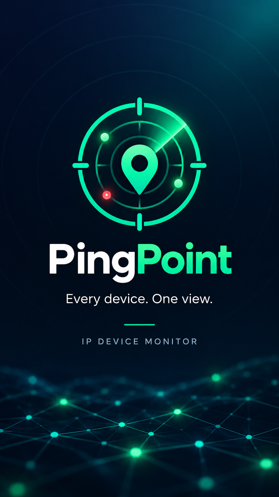 PingPoint neon radar splash